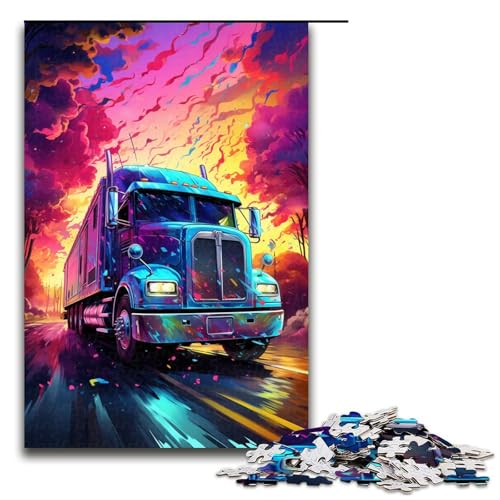 1000 teiliges Puzzle für Erwachsene farbenfrohes psychedelisches Truck Puzzle für Erwachsene Holzpuzzle anspruchsvolles Spiel 75 x 50 cm 1000 teiliges Puzzle für Erwachsene farbenfrohes psychedelisches Truck Puzzle für Erwachsene Holzpuzzle anspruchsvolles Spiel 75 x 50 cm von QSYFNBZL