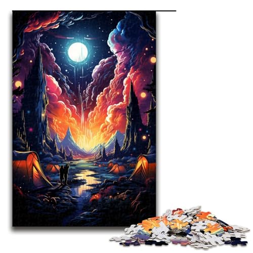 1000 teiliges Puzzle für Erwachsene farbenfrohes psychedelisches Weltraum Camping Puzzle für Erwachsene Holzpuzzle anspruchsvolles Spiel 75 x 50 cm 1000 teiliges Puzzle für Erwachsene farbenfrohes psychedelisches Weltraum Camping Puzzle für Erwachsene Holzpuzzle anspruchsvolles Spiel 75 x 50 cm von QSYFNBZL