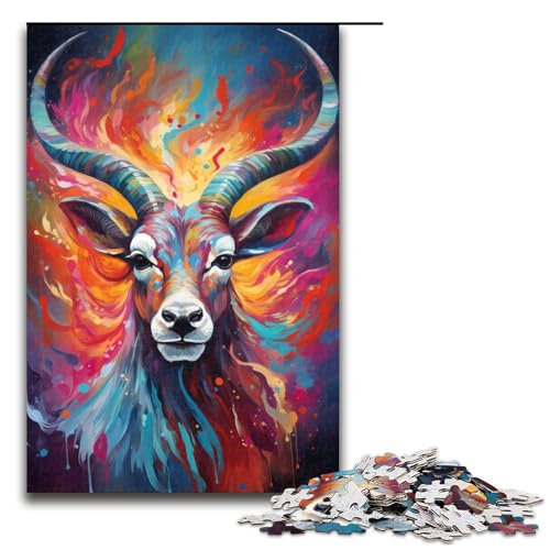 1000 teiliges Puzzle für Erwachsene farbenfrohes psychedelisches Ziegenspiel ganze Familie 75 x 50 cm 1000 teiliges Puzzle für Erwachsene farbenfrohes psychedelisches Ziegenspiel ganze Familie 75 x 50 cm von QSYFNBZL
