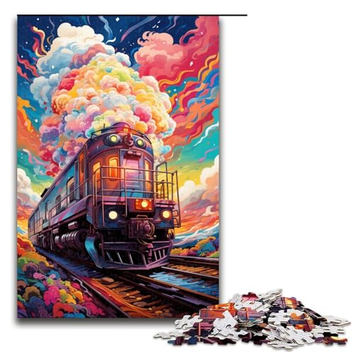 1000 teiliges Puzzle für Erwachsene farbenfrohes psychedelisches Zug Puzzle für Erwachsene Holzpuzzle anspruchsvolles Spiel 75 x 50 cm 1000 teiliges Puzzle für Erwachsene farbenfrohes psychedelisches Zug Puzzle für Erwachsene Holzpuzzle anspruchsvolles Spiel 75 x 50 cm von QSYFNBZL
