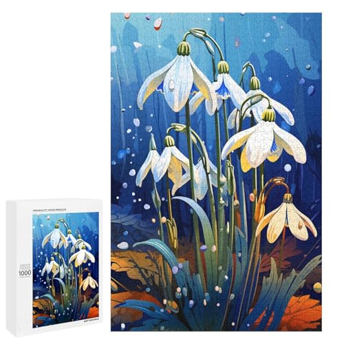 1000 teiliges Puzzle für Erwachsene farbenfrohes psychedelisches blaues Schneeglöckchen Puzzle für Lernspiele Herausforderung Spielzeug Kunstwerk Geschenk 75 x 50 cm 1000 teiliges Puzzle für Erwachsene farbenfrohes psychedelisches blaues Schneeglöckchen Puzzle für Lernspiele Herausforderung Spielzeug Kunstwerk Geschenk 75 x 50 cm von QSYFNBZL