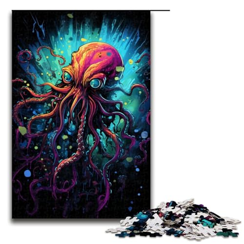 1000 teiliges Puzzle für Erwachsene farbige Tintenfisch Puzzles für Erwachsene Holzpuzzle anspruchsvolles Spiel 75 x 50 cm 1000 teiliges Puzzle für Erwachsene farbige Tintenfisch Puzzles für Erwachsene Holzpuzzle anspruchsvolles Spiel 75 x 50 cm von QSYFNBZL