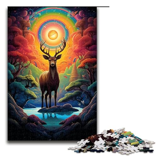 1000 teiliges Puzzle für Erwachsene farbiges Hirsch Puzzle für Erwachsene Holzpuzzle anspruchsvolles Spiel 75 x 50 cm 1000 teiliges Puzzle für Erwachsene farbiges Hirsch Puzzle für Erwachsene Holzpuzzle anspruchsvolles Spiel 75 x 50 cm von QSYFNBZL
