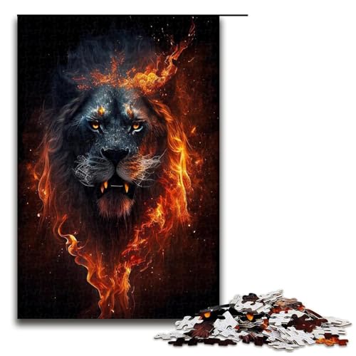 1000 teiliges Puzzle für Erwachsene flammender Löwe Lernpuzzle Lernspiel für Geburtstag und Weihnachten 1000 Teile 1000 teiliges Puzzle für Erwachsene flammender Löwe Lernpuzzle Lernspiel für Geburtstag und Weihnachten 1000 Teile von QSYFNBZL