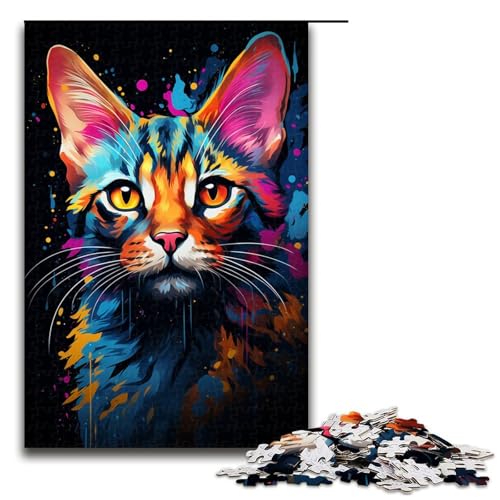 1000 teiliges Puzzle für Erwachsene geheimnisvolle Savannenkatze Denksport Puzzle Weihnachts und Geburtstagsgeschenke 75 x 50 cm 1000 teiliges Puzzle für Erwachsene geheimnisvolle Savannenkatze Denksport Puzzle Weihnachts und Geburtstagsgeschenke 75 x 50 cm von QSYFNBZL