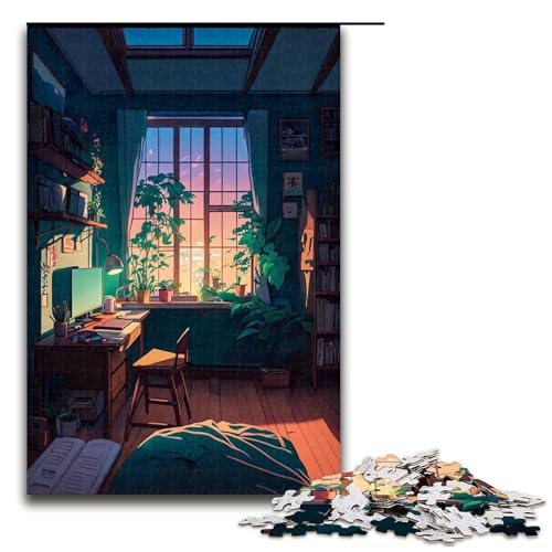 1000 teiliges Puzzle für Erwachsene im japanischen Stil Holzpuzzle anspruchsvolles Spiel 75 x 50 cm von QSYFNBZL