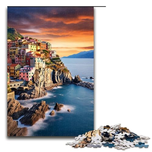 1000 teiliges Puzzle für Erwachsene italienische Küstenlandschaft Hands on Spiel 1000 Teile von QSYFNBZL