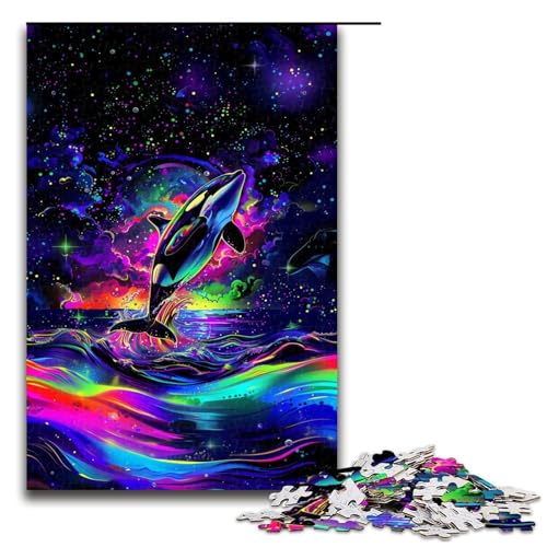 1000 teiliges Puzzle für Erwachsene kosmisches Wal Puzzlespiel perfekte Dekoration für Teenager ab 14 Jahren 1000 Teile von QSYFNBZL