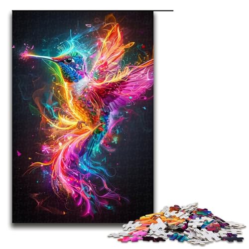 1000 teiliges Puzzle für Erwachsene leuchtender Kolibri Hands on Spiel 1000 Teile von QSYFNBZL