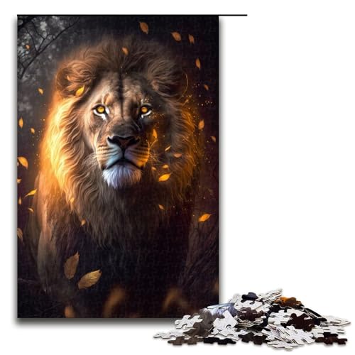 1000 teiliges Puzzle für Erwachsene leuchtender Löwe Puzzle für Erwachsene Holzpuzzle anspruchsvolles Spiel 75 x 50 cm 1000 teiliges Puzzle für Erwachsene leuchtender Löwe Puzzle für Erwachsene Holzpuzzle anspruchsvolles Spiel 75 x 50 cm von QSYFNBZL