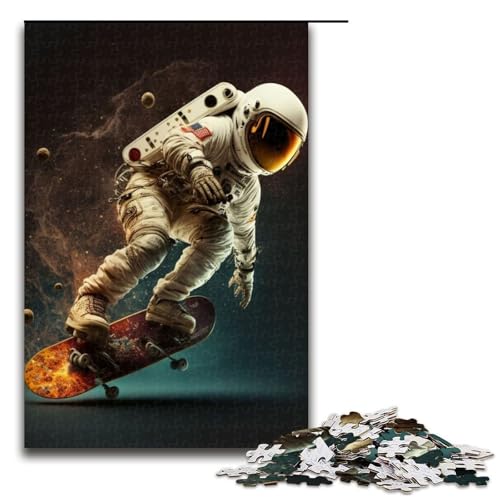1000 teiliges Puzzle für Erwachsene lustiges Astronauten Skateboard Puzzle Familienunterhaltungsspielzeug einzigartige Heimdekoration und Geschenke 75 x 50 cm 1000 teiliges Puzzle für Erwachsene lustiges Astronauten Skateboard Puzzle Familienunterhaltungsspielzeug einzigartige Heimdekoration und Geschenke 75 x 50 cm von QSYFNBZL