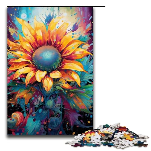 1000 teiliges Puzzle für Erwachsene psychedelische Bunte Sonnenblumen Denksport Puzzle Weihnachts und Geburtstagsgeschenke 75 x 50 cm 1000 teiliges Puzzle für Erwachsene psychedelische Bunte Sonnenblumen Denksport Puzzle Weihnachts und Geburtstagsgeschenke 75 x 50 cm von QSYFNBZL