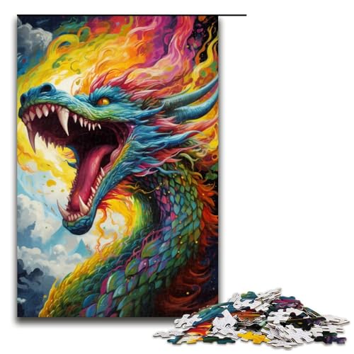 1000 teiliges Puzzle für Erwachsene psychedelische Kunst Drachen Puzzle für Lernspiele Herausforderung Spielzeug Kunstwerk Geschenk 1000 PCS 1000 teiliges Puzzle für Erwachsene psychedelische Kunst Drachen Puzzle für Lernspiele Herausforderung Spielzeug Kunstwerk Geschenk 1000 PCS von QSYFNBZL