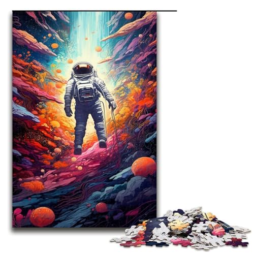 1000 teiliges Puzzle für Erwachsene psychedelisches Astronauten Puzzle Hands on Spiel 1000 Teile von QSYFNBZL