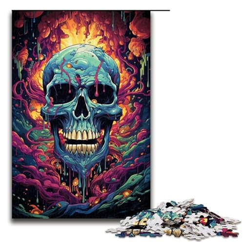 1000 teiliges Puzzle für Erwachsene psychedelisches Gemälde buntes Totenkopf Puzzle für Kinder Holzpuzzle Lernspiel für Erwachsene 75 x 50 cm 1000 teiliges Puzzle für Erwachsene psychedelisches Gemälde buntes Totenkopf Puzzle für Kinder Holzpuzzle Lernspiel für Erwachsene 75 x 50 cm von QSYFNBZL