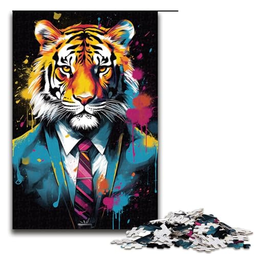 1000 teiliges Puzzle für Erwachsene psychedelisches Graffiti buntes Tiger Boss Puzzle für Kinder Holzpuzzle Lernspiel für Erwachsene 75 x 50 cm 1000 teiliges Puzzle für Erwachsene psychedelisches Graffiti buntes Tiger Boss Puzzle für Kinder Holzpuzzle Lernspiel für Erwachsene 75 x 50 cm von QSYFNBZL