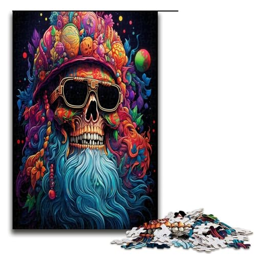 1000 teiliges Puzzle für Erwachsene psychedelisches Weihnachtsmann Skelett Puzzle praktisches Spiel 1000 Teile von QSYFNBZL