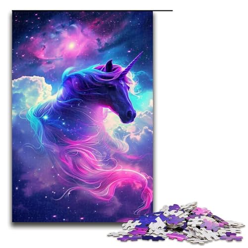1000 teiliges Puzzle für Erwachsene verträumtes lila Pferd Puzzle für Lernspiele Herausforderung Spielzeug Kunstwerk Geschenk 1000 PCS von QSYFNBZL