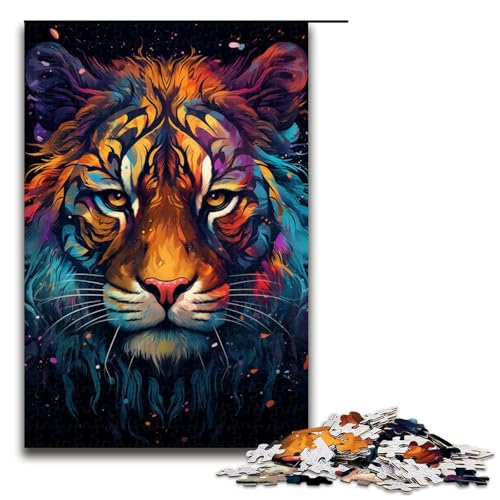 1000 teiliges Puzzle für Erwachsene wildes Gemälde Feuertiger Puzzle für Kinder Holzpuzzle Lernspiel für Erwachsene 75 x 50 cm 1000 teiliges Puzzle für Erwachsene wildes Gemälde Feuertiger Puzzle für Kinder Holzpuzzle Lernspiel für Erwachsene 75 x 50 cm von QSYFNBZL