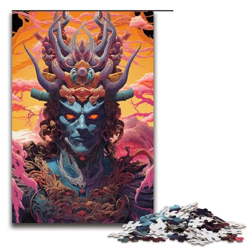 1000 teiliges Puzzle japanische Sakura Samurai Figuren für Erwachsene Holzpuzzle Familienspiele 75 x 50 cm von QSYFNBZL