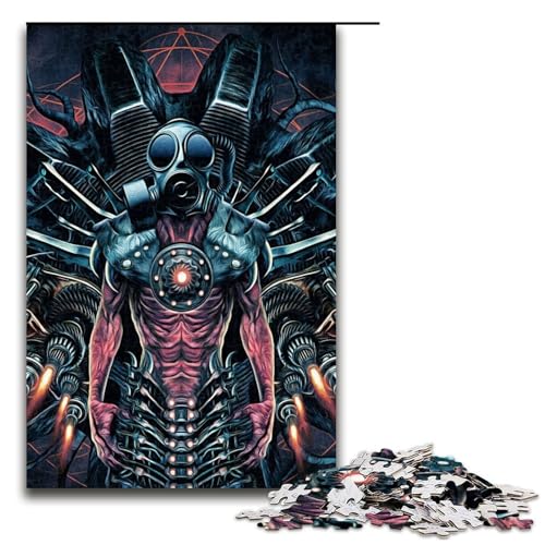 1000 teiliges Puzzle mit Alien Soldaten Holzpuzzle Lernspiele Heimdekoration 75 x 50 cm von QSYFNBZL