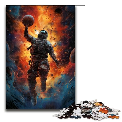 1000 teiliges Puzzle mit Basketballspieler Motiv Holzpuzzle Lernspiele Heimdekoration 75 x 50 cm von QSYFNBZL