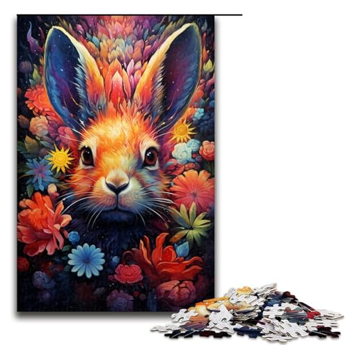 1000 teiliges Puzzle mit Blumenhasen Puzzle Holzpuzzle Lernspiele Heimdekoration 75 x 50 cm 1000 teiliges Puzzle mit Blumenhasen Puzzle Holzpuzzle Lernspiele Heimdekoration 75 x 50 cm von QSYFNBZL