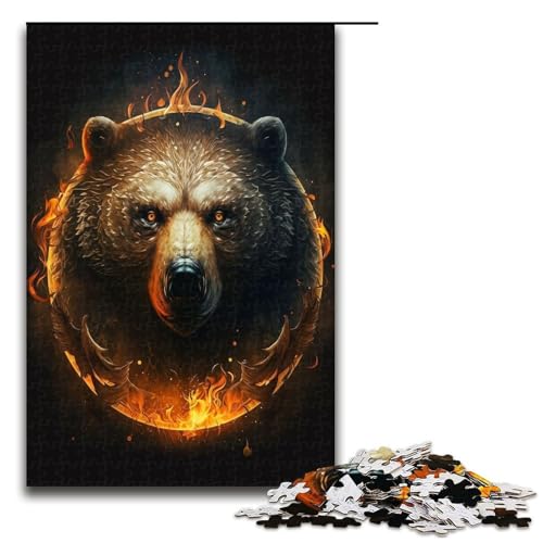 1000 teiliges Puzzle mit Feuerbärkopf Holzpuzzle Lernspiele Heimdekoration 75 x 50 cm 1000 teiliges Puzzle mit Feuerbärkopf Holzpuzzle Lernspiele Heimdekoration 75 x 50 cm von QSYFNBZL