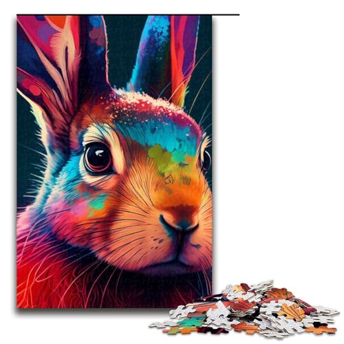 1000 teiliges Puzzle mit Hasenmotiv buntes Holzpuzzle Lernspiele Heimdekoration 75 x 50 cm 1000 teiliges Puzzle mit Hasenmotiv buntes Holzpuzzle Lernspiele Heimdekoration 75 x 50 cm von QSYFNBZL