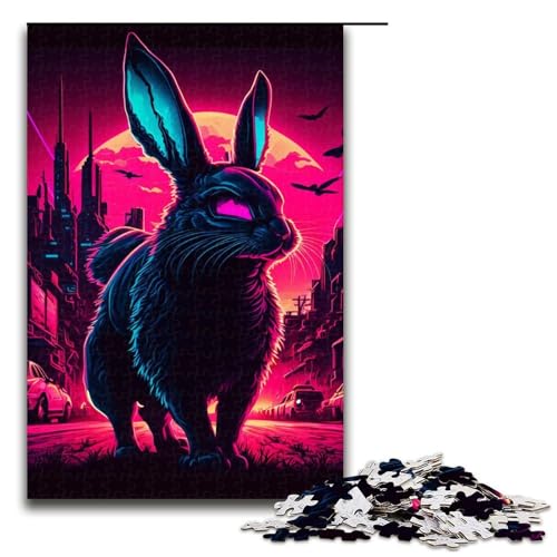1000 teiliges Puzzle mit Hasenmotiv dunkle Kunst Holzpuzzle Lernspiele Heimdekoration 75 x 50 cm 1000 teiliges Puzzle mit Hasenmotiv dunkle Kunst Holzpuzzle Lernspiele Heimdekoration 75 x 50 cm von QSYFNBZL