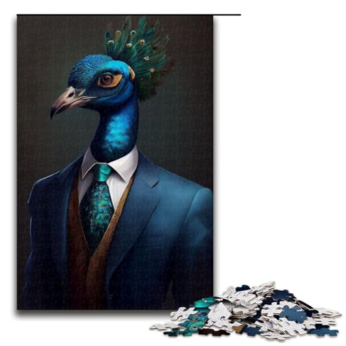 1000 teiliges Puzzle mit Pfauenanzug Holzpuzzle Lernspiele Heimdekoration 75 x 50 cm 1000 teiliges Puzzle mit Pfauenanzug Holzpuzzle Lernspiele Heimdekoration 75 x 50 cm von QSYFNBZL