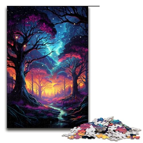 1000 teiliges Puzzle mit Psychedelischer Malerei Sternenbaum Puzzle Holzpuzzle Lernspiele Heimdekoration 75 x 50 cm 1000 teiliges Puzzle mit Psychedelischer Malerei Sternenbaum Puzzle Holzpuzzle Lernspiele Heimdekoration 75 x 50 cm von QSYFNBZL