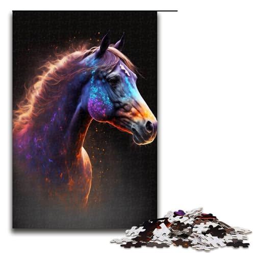 1000 teiliges Puzzle mit Sternenpferd für Erwachsene Holzpuzzle Familienspiele 75 x 50 cm 1000 teiliges Puzzle mit Sternenpferd für Erwachsene Holzpuzzle Familienspiele 75 x 50 cm von QSYFNBZL