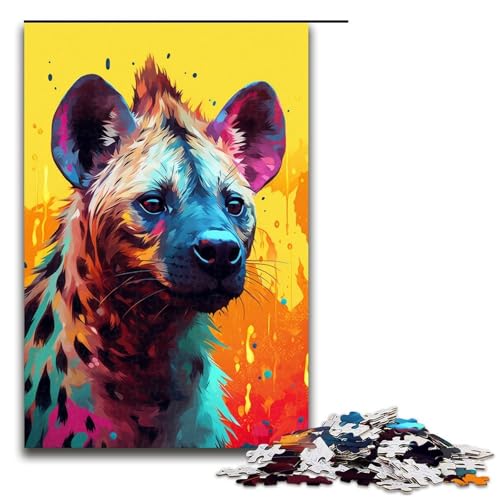 1000 teiliges Puzzle mit afrikanischer Hyäne Spritzer viele dichte Farbpuzzles Holzpuzzles Lernspiele Heimdekoration 75 x 50 cm 1000 teiliges Puzzle mit afrikanischer Hyäne Spritzer viele dichte Farbpuzzles Holzpuzzles Lernspiele Heimdekoration 75 x 50 cm von QSYFNBZL