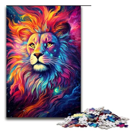 1000 teiliges Puzzle psychedelisch bunt Löwen Puzzle Holzpuzzle Lernspiele Heimdekoration 75 x 50 cm 1000 teiliges Puzzle psychedelisch bunt Löwen Puzzle Holzpuzzle Lernspiele Heimdekoration 75 x 50 cm von QSYFNBZL