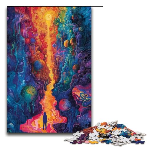 1000 teiliges Puzzle psychedelische Kunst Puzzle für Erwachsene Holzpuzzle Lernspiel 75 x 50 cm 1000 teiliges Puzzle psychedelische Kunst Puzzle für Erwachsene Holzpuzzle Lernspiel 75 x 50 cm von QSYFNBZL