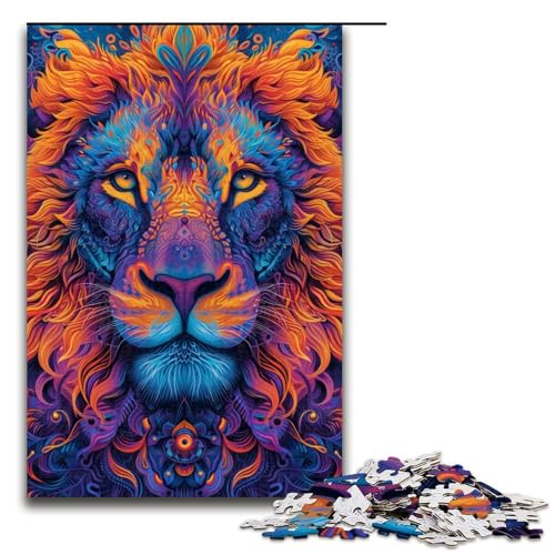 1000 teiliges Puzzle psychedelische Löwenkunst Puzzle für Erwachsene Holzpuzzle Lernspiel 75 x 50 cm 1000 teiliges Puzzle psychedelische Löwenkunst Puzzle für Erwachsene Holzpuzzle Lernspiel 75 x 50 cm von QSYFNBZL