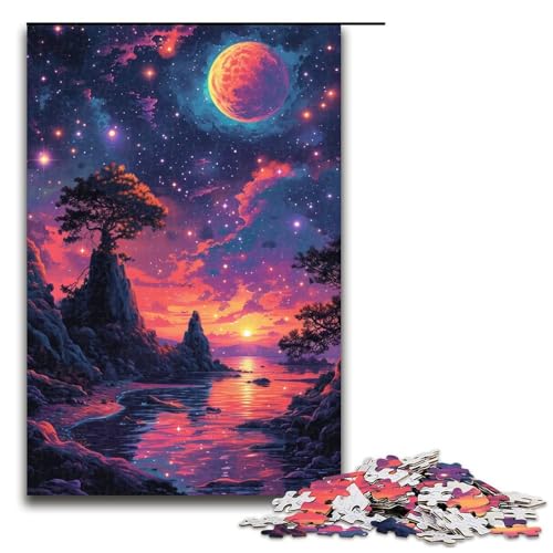 1000 teiliges Puzzle psychedelische Planetenlandschaftskunst für Erwachsene Holzpuzzle Familienspiele 75 x 50 cm 1000 teiliges Puzzle psychedelische Planetenlandschaftskunst für Erwachsene Holzpuzzle Familienspiele 75 x 50 cm von QSYFNBZL