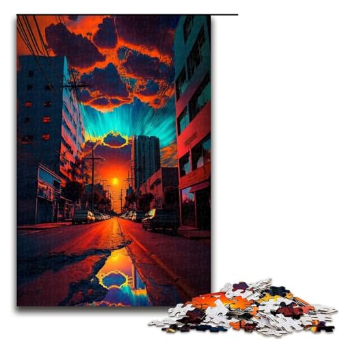 1000 teiliges Puzzle psychedelische Puzzles Holzpuzzles Lernspiele Heimdekoration 75 x 50 cm von QSYFNBZL
