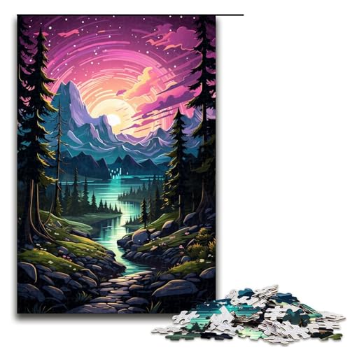 1000 teiliges Puzzle psychedelisches farbenfrohes Dschungel Puzzle für Erwachsene Holzpuzzle Lernspiel 75 x 50 cm 1000 teiliges Puzzle psychedelisches farbenfrohes Dschungel Puzzle für Erwachsene Holzpuzzle Lernspiel 75 x 50 cm von QSYFNBZL