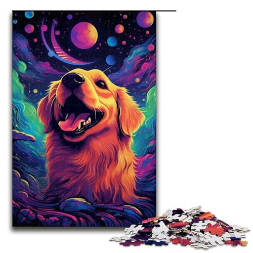 1000 teiliges Puzzle süßes und ehrliches Husky Puzzle für Erwachsene Holzpuzzle Lernspiel 75 x 50 cm von QSYFNBZL