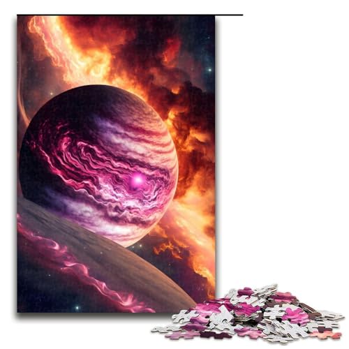 1000 teiliges Puzzle wunderschöne Weltraumlandschaft Holzpuzzle Lernspiele Heimdekoration 75 x 50 cm von QSYFNBZL