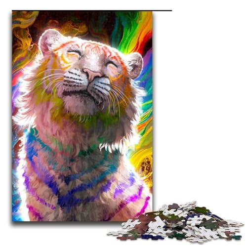 1000 teiliges Regenbogentiger Puzzlespiel für Erwachsene geeignet für Paare und Teenager ab 14 Jahren 75 x 50 cm 1000 teiliges Regenbogentiger Puzzlespiel für Erwachsene geeignet für Paare und Teenager ab 14 Jahren 75 x 50 cm von QSYFNBZL
