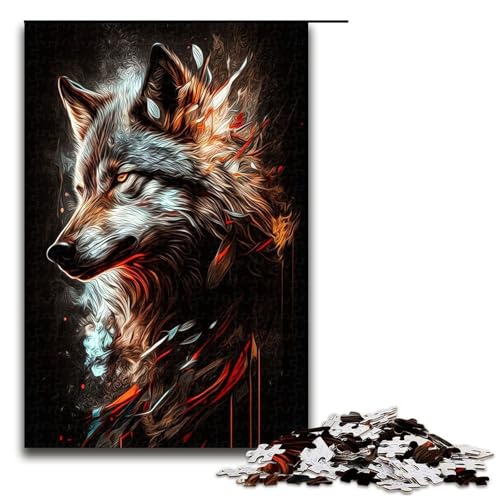 1000 teiliges Wolf Puzzlespiel für Erwachsene geeignet für Paare und Teenager ab 14 Jahren 75 x 50 cm 1000 teiliges Wolf Puzzlespiel für Erwachsene geeignet für Paare und Teenager ab 14 Jahren 75 x 50 cm von QSYFNBZL