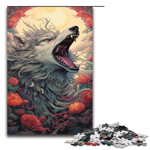 Buntes Wolf und Vogel Puzzle mit 1000 Teilen für Erwachsene als Geschenk geeignet für Teenager ab 14 Jahren 1000 Teile Buntes Wolf und Vogel Puzzle mit 1000 Teilen für Erwachsene als Geschenk geeignet für Teenager ab 14 Jahren 1000 Teile von QSYFNBZL