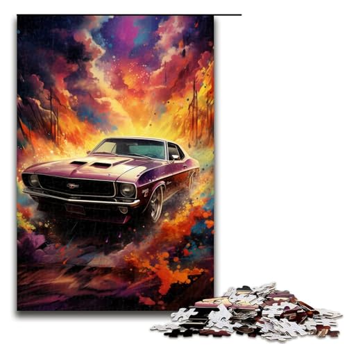 Buntes psychedelisches Flammen Sportauto Puzzle mit 1000 Teilen für Erwachsene als Geschenk geeignet für Jugendliche ab 14 Jahren 75 x 50 cm Buntes psychedelisches Flammen Sportauto Puzzle mit 1000 Teilen für Erwachsene als Geschenk geeignet für Jugendliche ab 14 Jahren 75 x 50 cm von QSYFNBZL