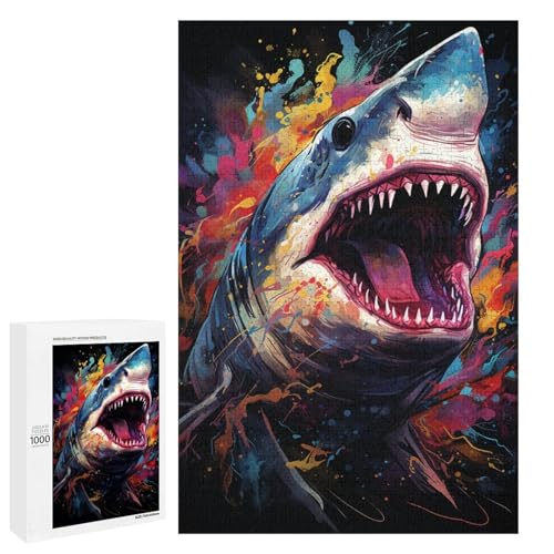 Buntes psychedelisches Haitier Puzzle mit 1000 Teilen für Erwachsene als Geschenk geeignet für Teenager ab 14 Jahren 75 x 50 cm von QSYFNBZL