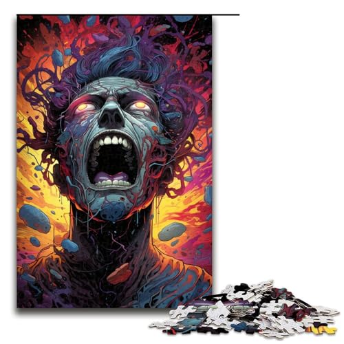 Buntes psychedelisches Puzzle mit 1000 Teilen für Erwachsene zum Verschenken tolles Geschenk geeignet für Teenager ab 14 Jahren 75 x 50 cm Buntes psychedelisches Puzzle mit 1000 Teilen für Erwachsene zum Verschenken tolles Geschenk geeignet für Teenager ab 14 Jahren 75 x 50 cm von QSYFNBZL