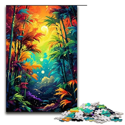 Fantasievolles farbenfrohes wunderschönes Bambus Puzzle mit 1000 Teilen für Erwachsene als Geschenk geeignet für Jugendliche ab 14 Jahren 75 x 50 cm Fantasievolles farbenfrohes wunderschönes Bambus Puzzle mit 1000 Teilen für Erwachsene als Geschenk geeignet für Jugendliche ab 14 Jahren 75 x 50 cm von QSYFNBZL
