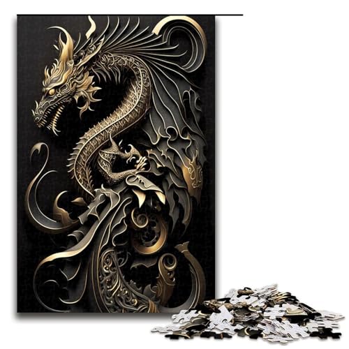 Flying Dragon Art Deco 1000 teiliges Puzzle für Erwachsene als Geschenk geeignet für Jugendliche ab 14 Jahren 75 x 50 cm Flying Dragon Art Deco 1000 teiliges Puzzle für Erwachsene als Geschenk geeignet für Jugendliche ab 14 Jahren 75 x 50 cm von QSYFNBZL